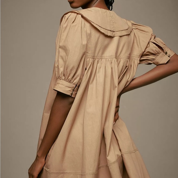 NWT Pilcro Short-Sleeve Bow-Front Tunic Mini Dress 🤎 - Picture 2 of 5